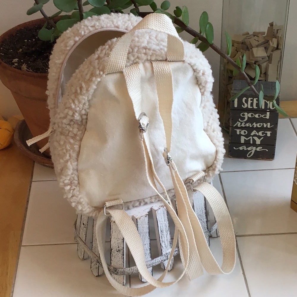 Faux Fur Bear Face Mini Backpack/Purse (#4) - Picture 6 of 7